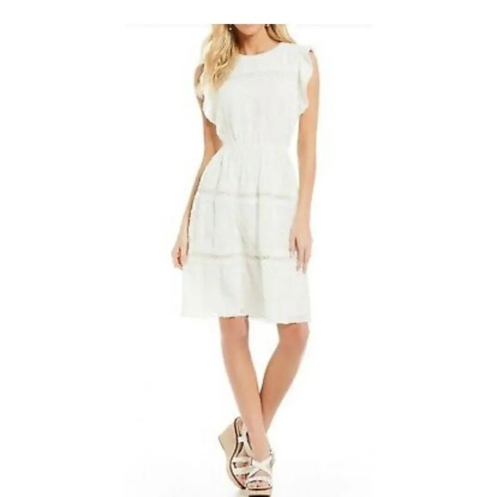 Women’s NWT Gibson +Latimer dreamy white romantic  dress. Size Small.